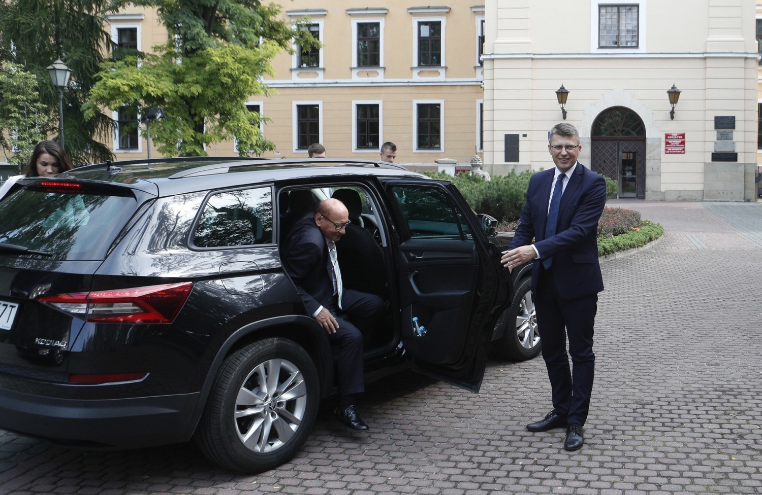 Zamek Lubomirskich w Rzeszowie wizyta Marcina Warchoła i Tadeusza Ferenca