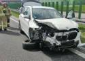 Wypadek na autostradzie A4. Kierująca BMW uderzyła w bok ciężarówki. Do zderzenia doszło na wysokości Góry św. Anny