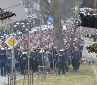 Kibice Lecha w drodze na stadion Widzewa ZDJĘCIA 