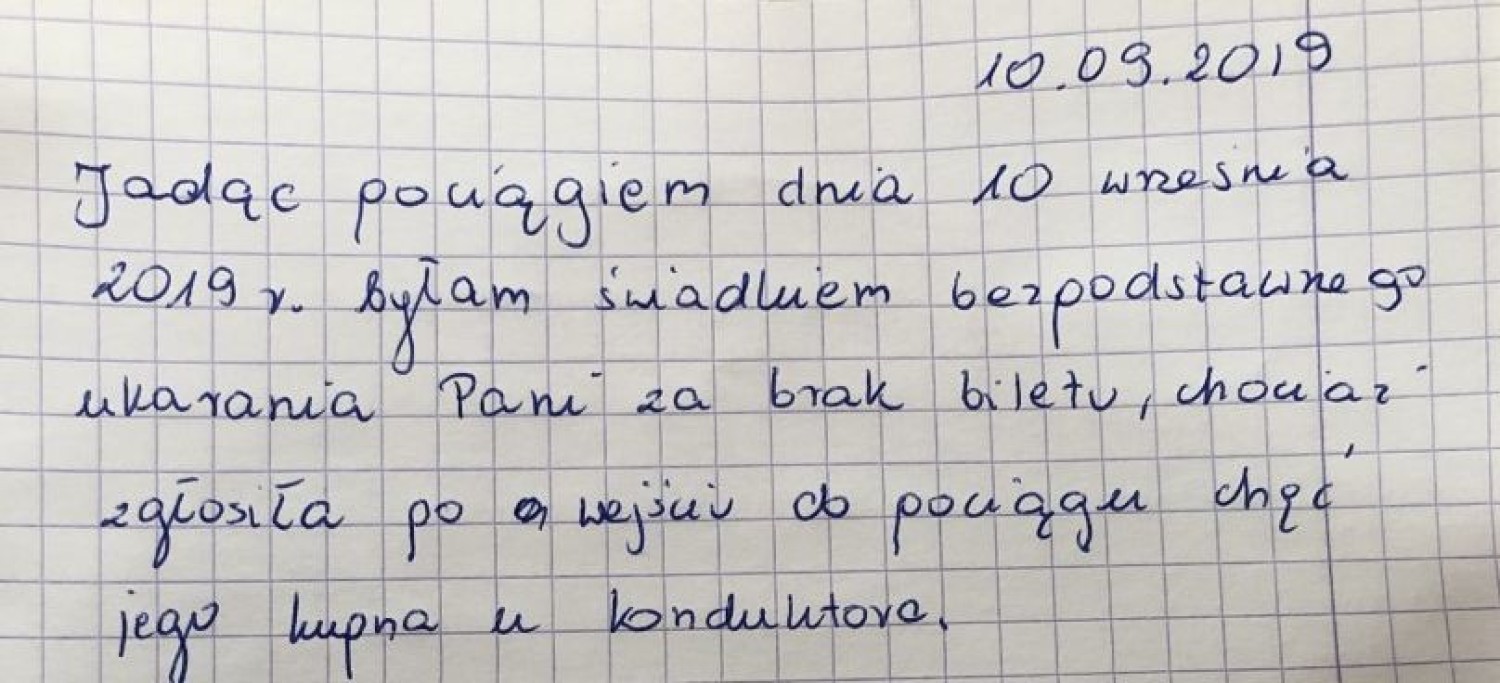 Koleje Mazowieckie. Absurdalna kara dla pasażerki. "Zebrałam zeznania świadków na kartkach jako dowód"