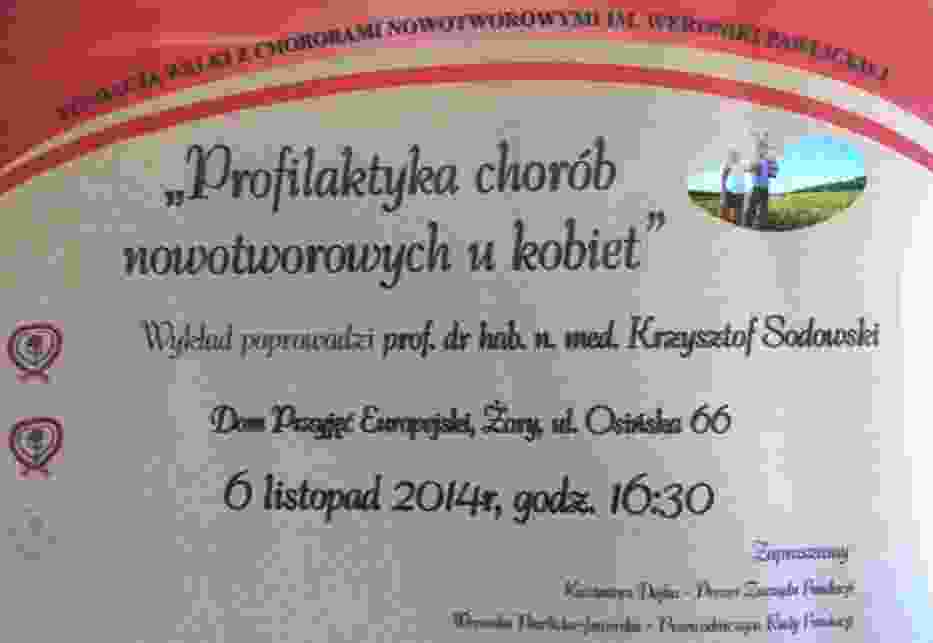 Żory zdrowie: Darmowy wykład lekarza onkologa