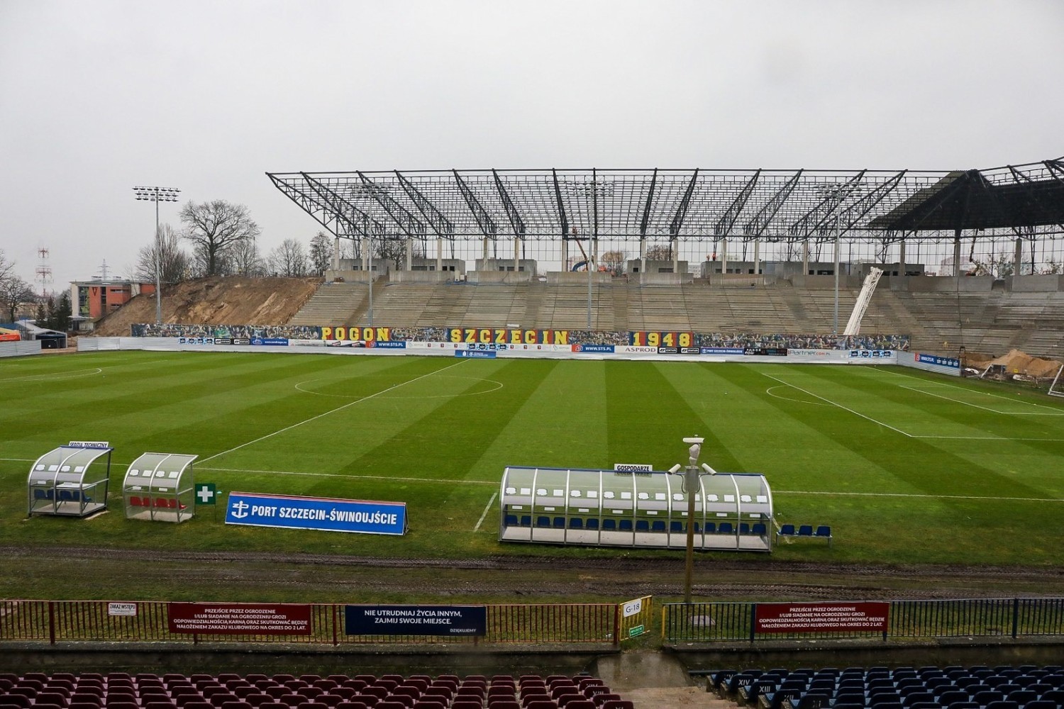 Budowa stadionu Pogoni Szczecin - 6 marca 2020 r