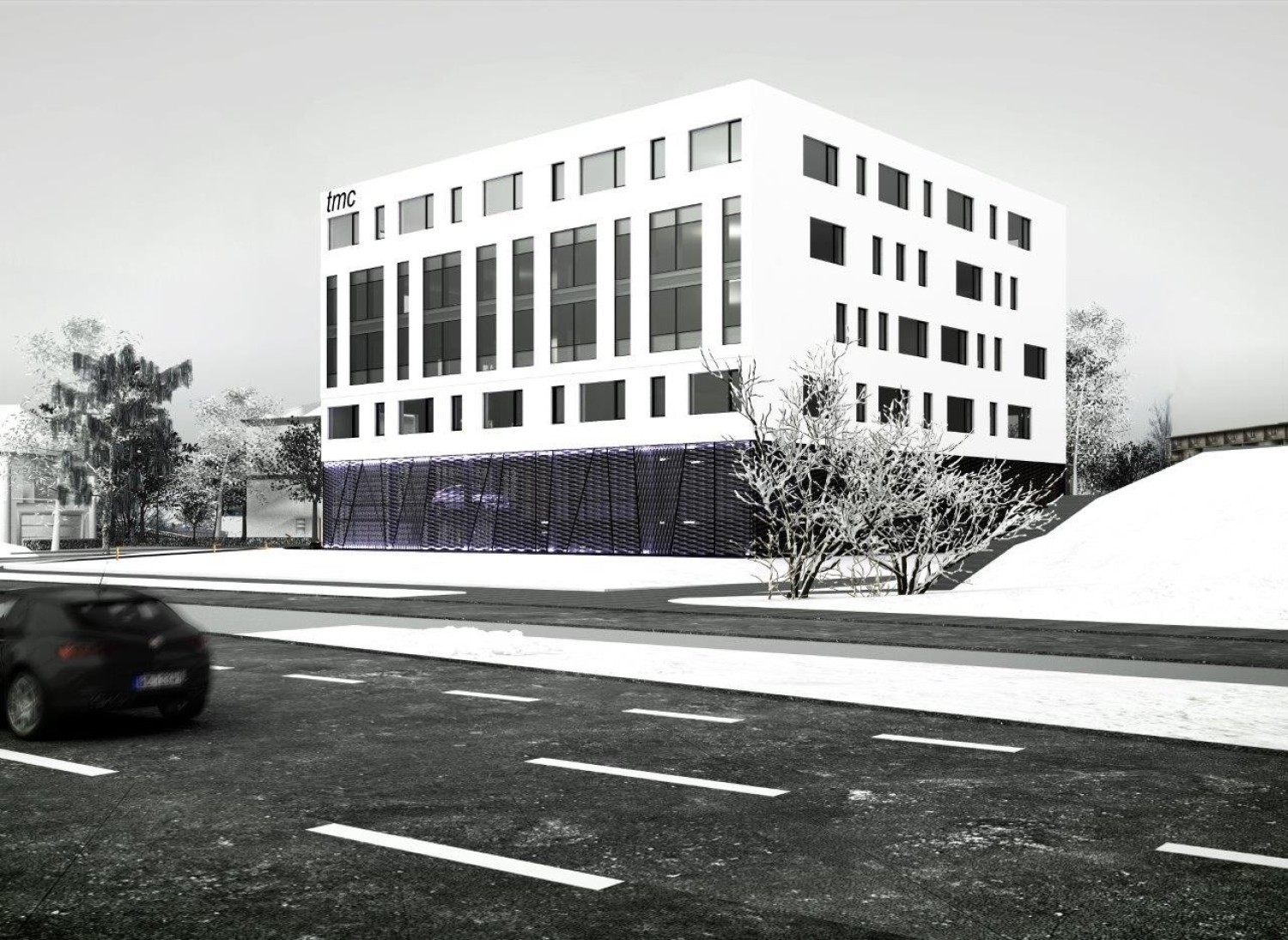 Wizualizacja biurowca DTŚ Office Center w Chorzowie