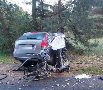 Śmiertelny wypadek w Rogóźnie w gminie Widawa ZDJĘCIA