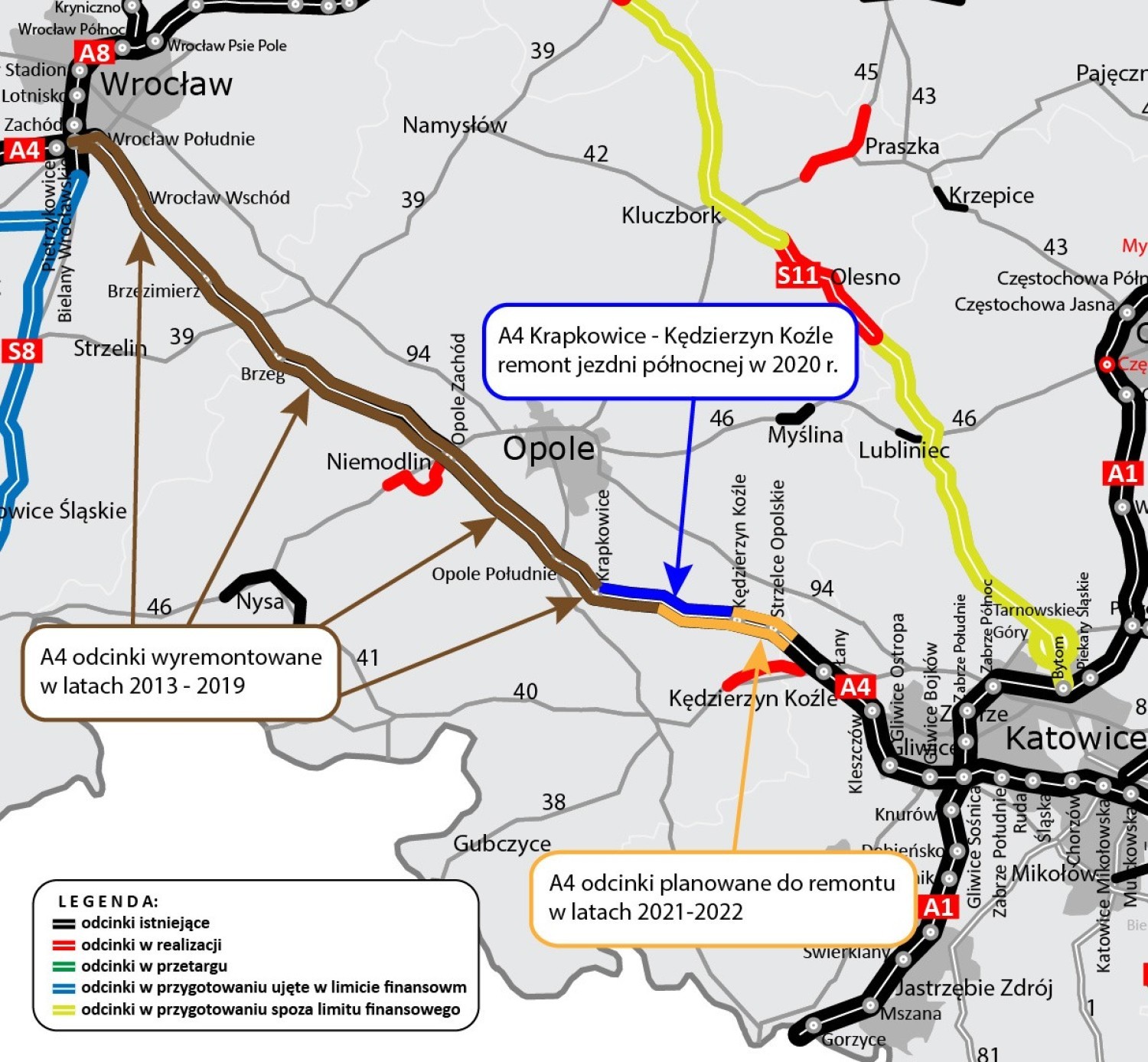 Kolejny opolski odcinek autostrady A4 został wyremontowany