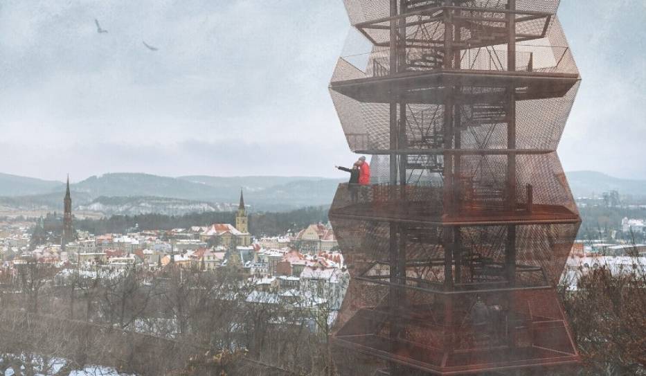 Wieża widokowa przy Harcówce w Parku Sobieskiego w Wałbrzychu - wkrótce budowa!
