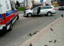 Wypadek w Jerzmanowicach. Na drodze krajowej zderzyły się dwa pojazdy. Są osoby ranne 