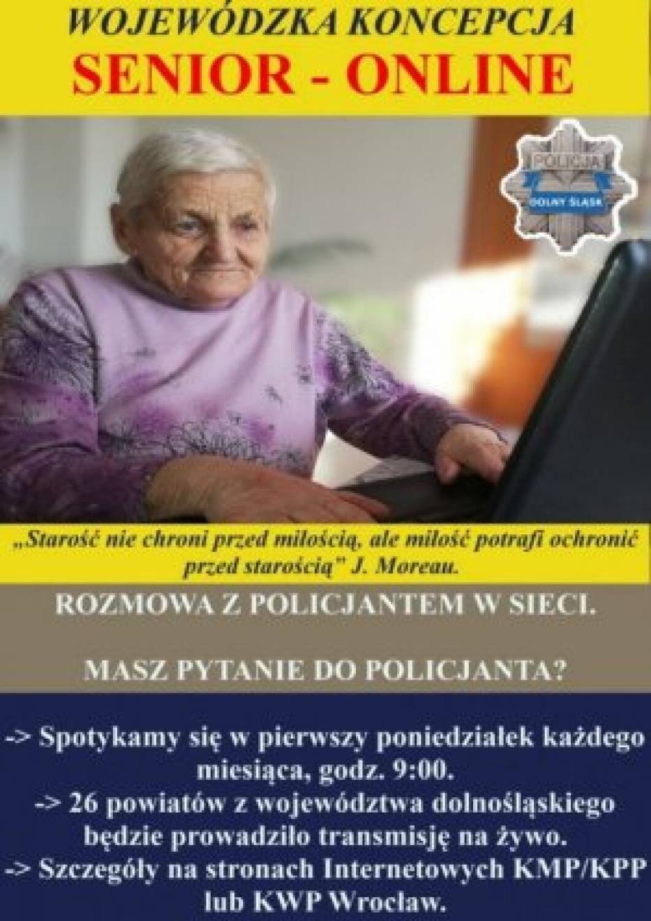 Dzierżoniowska policja zaprasza na Seniora Online 7 listopada 2022