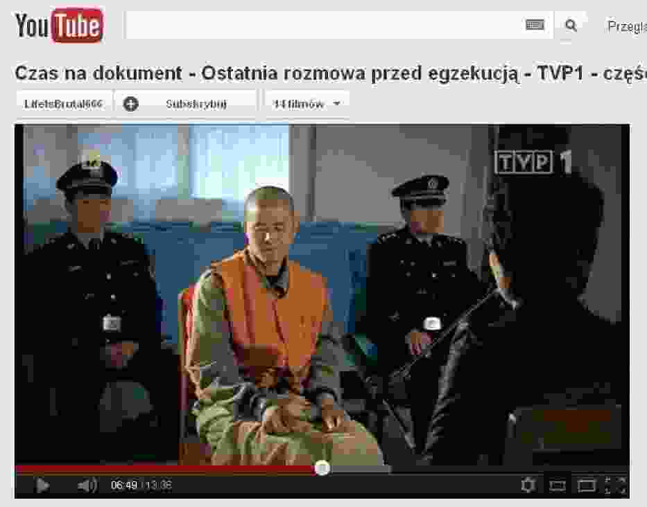 Fragment jednego z programów "Interviews Before Execution"