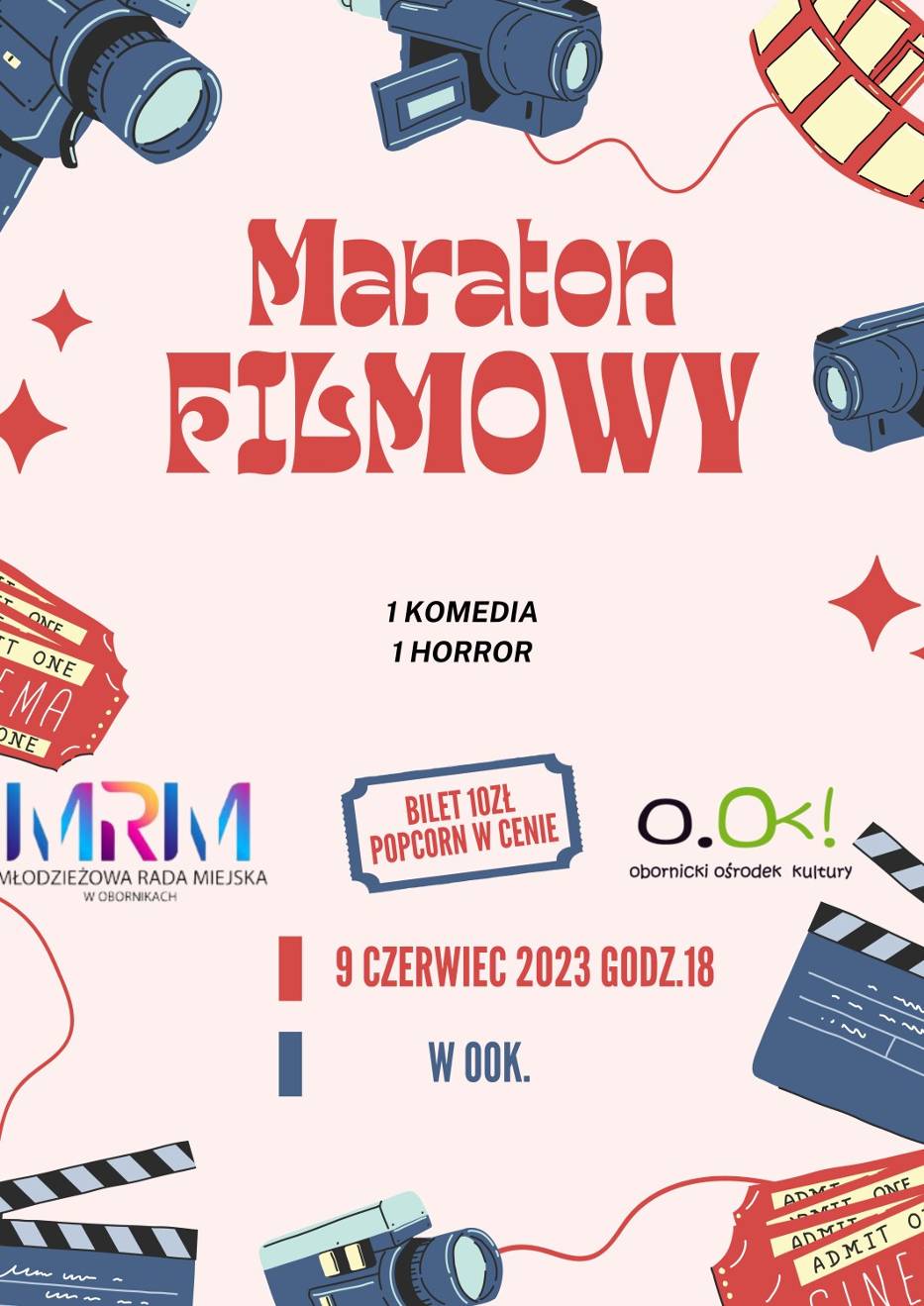 Plakat Maratonu Filmowego w Obornikach