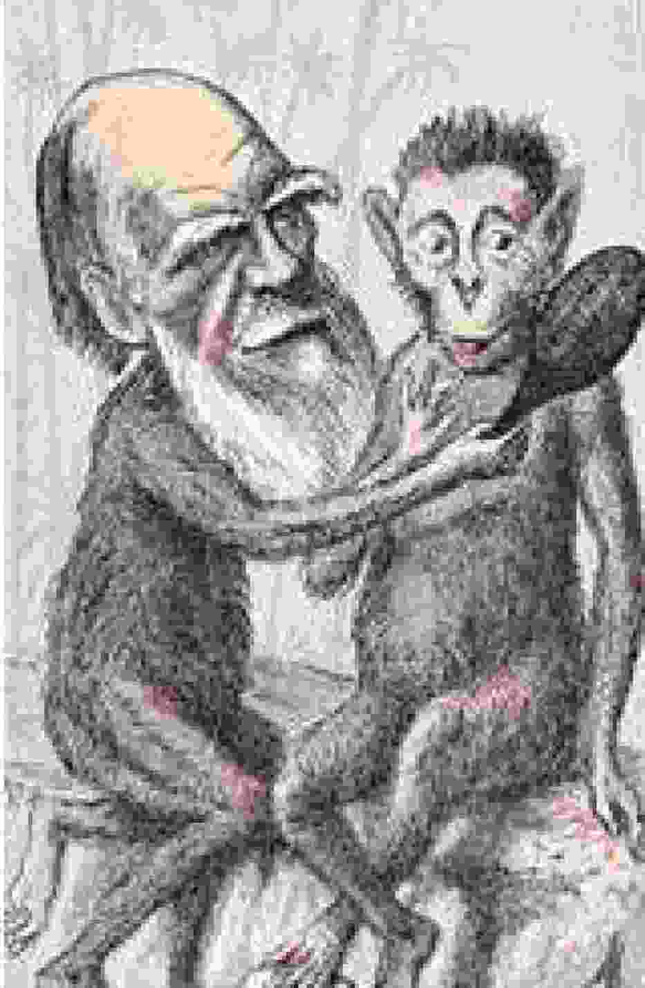 Caricatura de Darwin