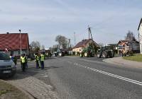 Rolnicze blokady dróg w gminie Człuchów - rolnicy stoją w Barkowie i Zagórkach