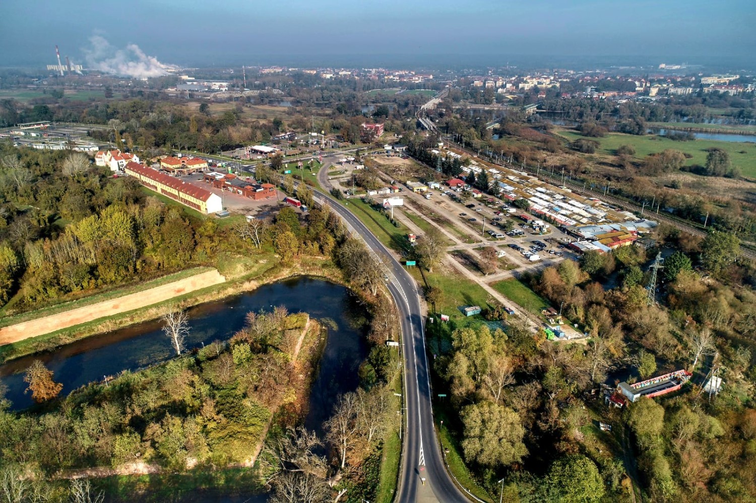 Kostrzyn z lotu ptaka