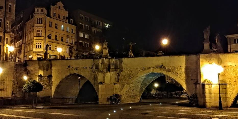 Most gotycki na Młynówce w Kłodzku nocą! [GALERIA]