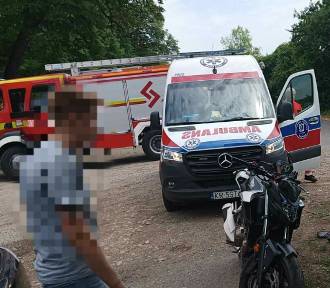 Wypadek z udziałem motocyklisty pod Krakowem