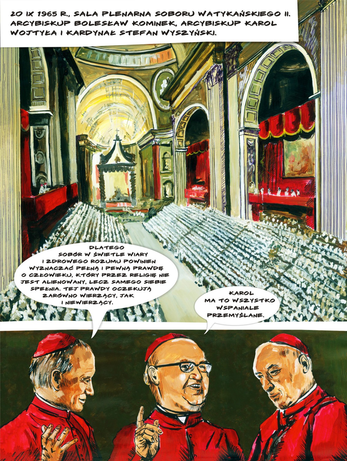Plansza z komiksu "Orędzie"