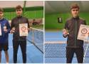 Michał Nadała z GTT z dwoma pucharami podczas Wojewódzkiego Turnieju Klasyfikacyjnego