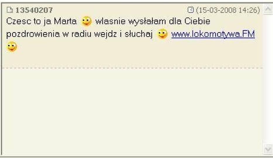 Marta przesyła pozdrowienia