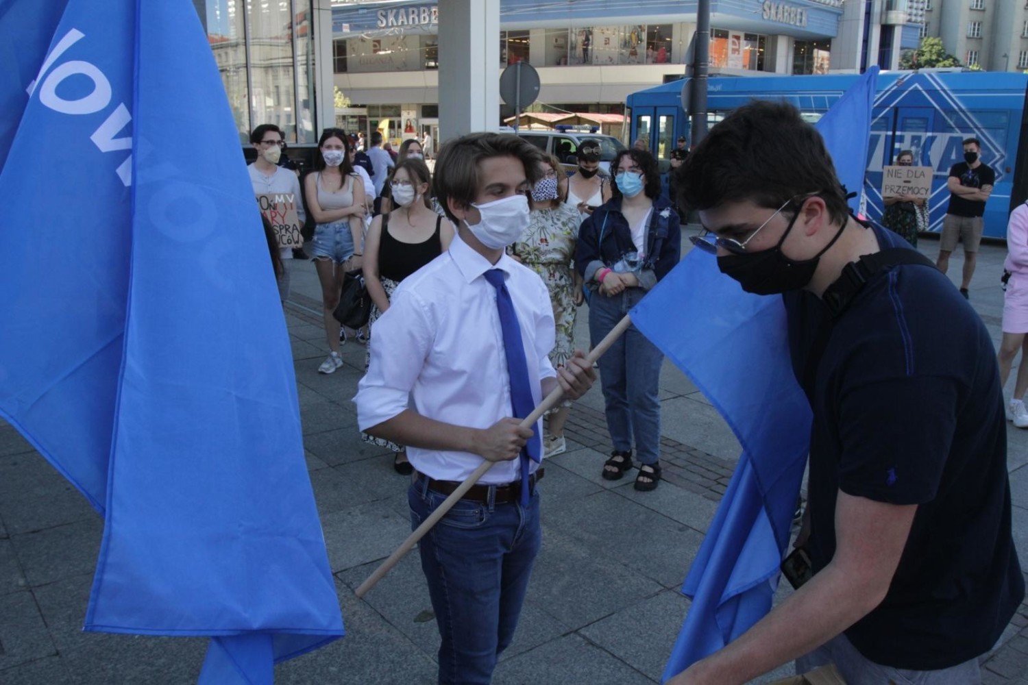 Młodzież protestowała w Katowicach przeciwko wypowiedzeniu Konwencji Stambulskiej