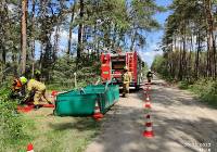 Strażacy z Kalisza, powiatów kaliskiego i tureckiego ćwiczyli gaszenie pożaru lasu