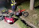 Koszmarny wypadek motocyklisty w Jastrzębiu. Na ul. Rybnickiej 28-latek zjechał z drogi i uderzył drzewa. Trafił do szpitala śmigłowcem LPR