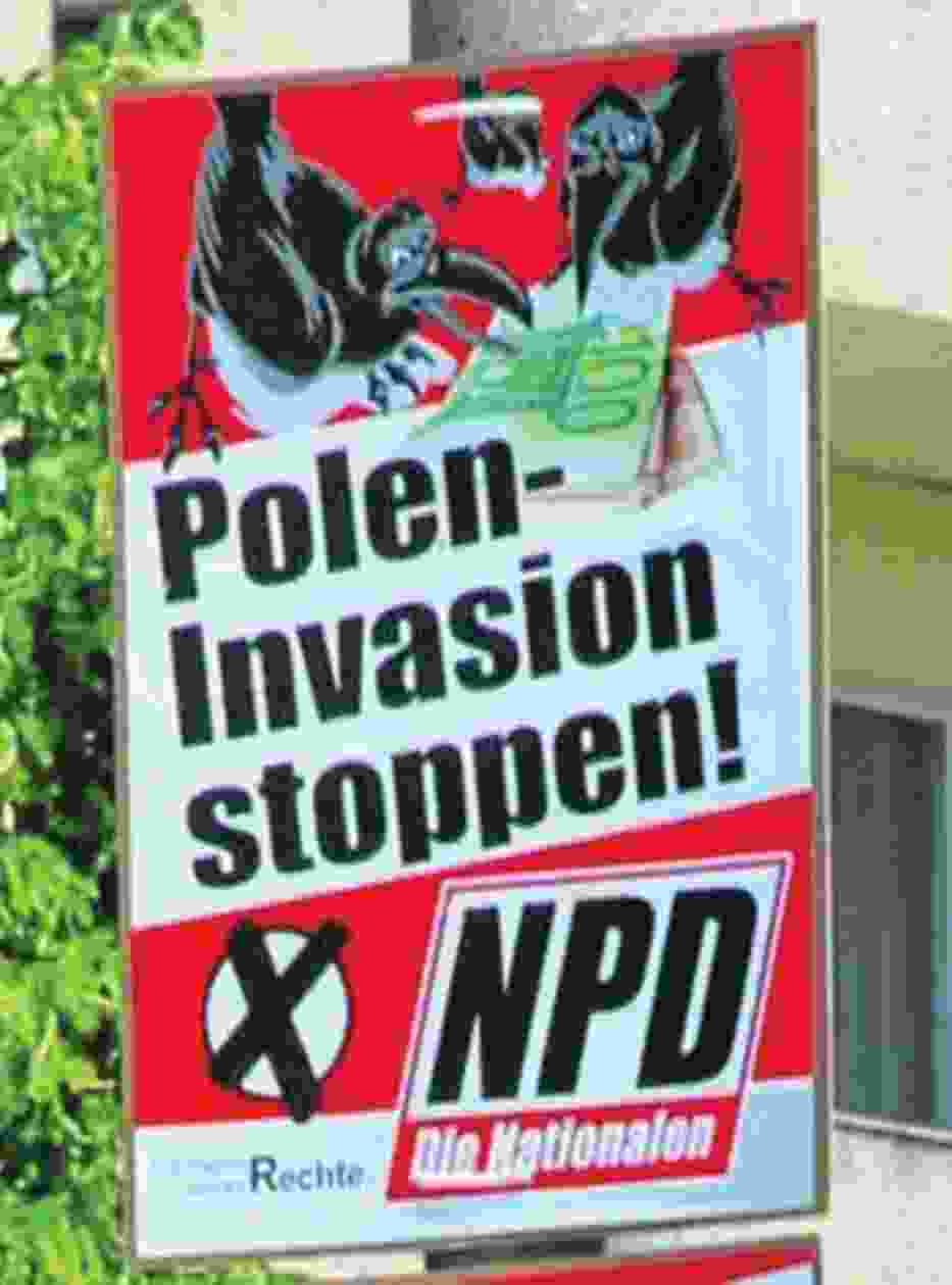 Plakad NPD "Polen invasion stopped"