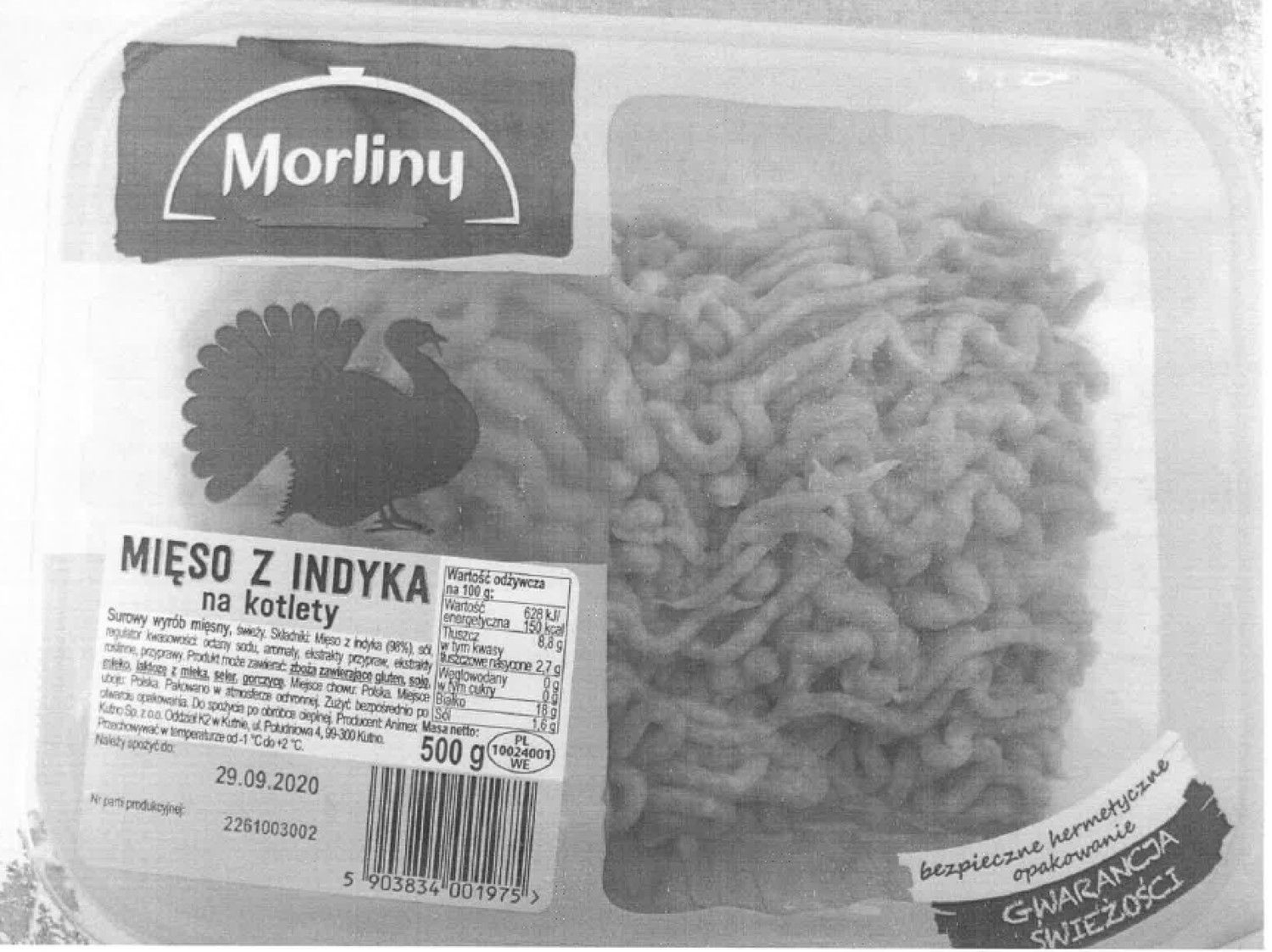 Wykrycie Salmonella z gr. O7 w mięsie z indyka na kotlety