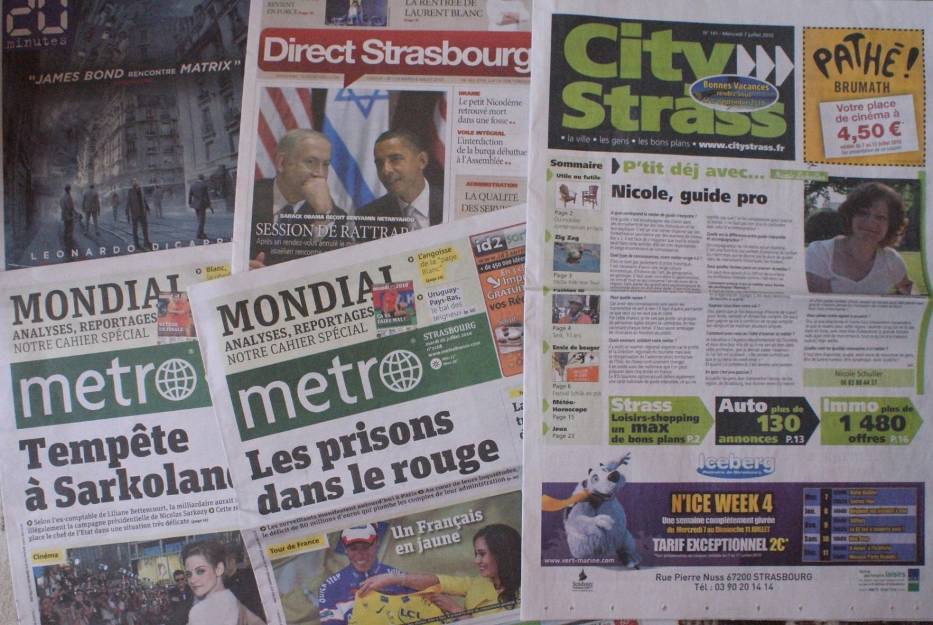 Gazety strasburskie nie zajmują się europejską polityką- przegląd pierwszych stron