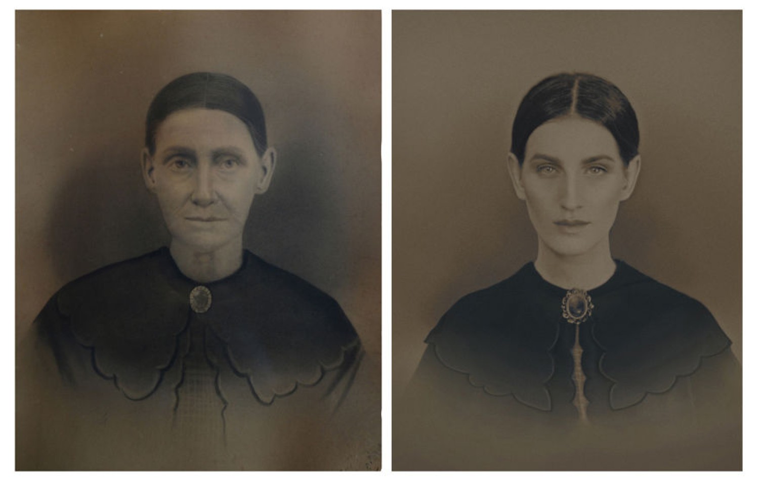 Christine przeszukała domowe archiwum, w którym odnalazła fotografie prababć sprzed 200 lat.