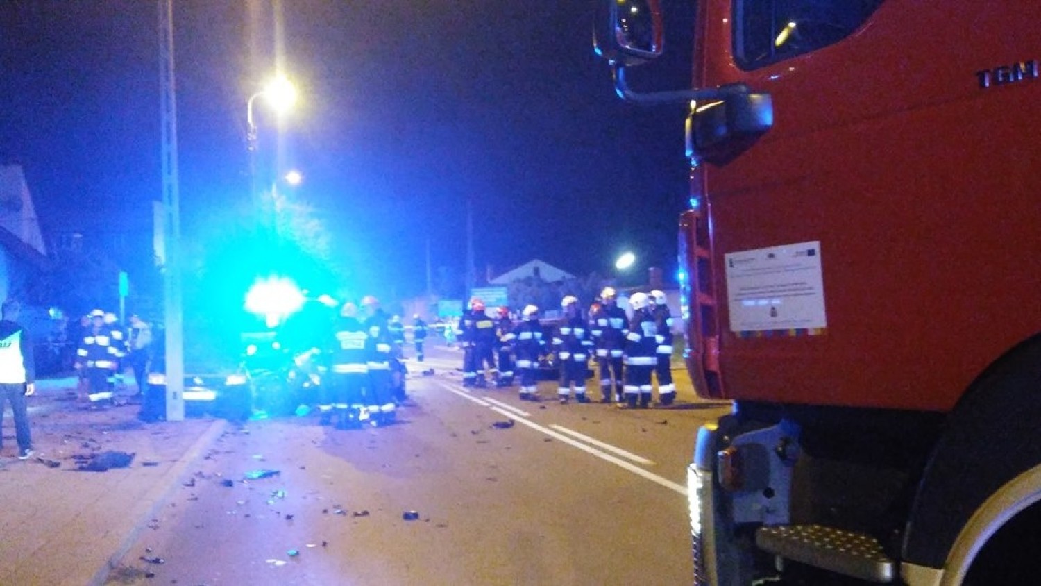Łapy. Ul. Sikorskiego. Wypadek czterech samochodów na prostej drodze