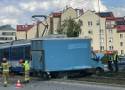 Kraków. Tramwaj zderzył się z samochodem ciężarowym na ul. Mogilskiej. Zablokowany przejazd w obydwu kierunkach