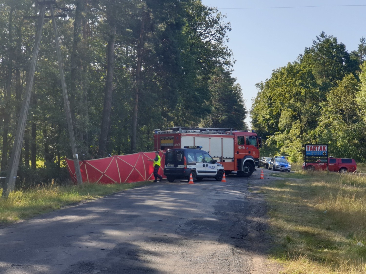 Tragiczny wypadek w miejscowości Miradz pod Strzelnem w powiecie mogileńskim