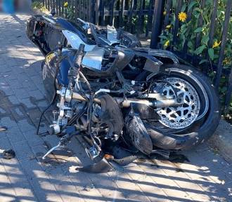 Wypadek na ul. Włocławskiej w Lipnie. Motocyklista trafił do szpitala 