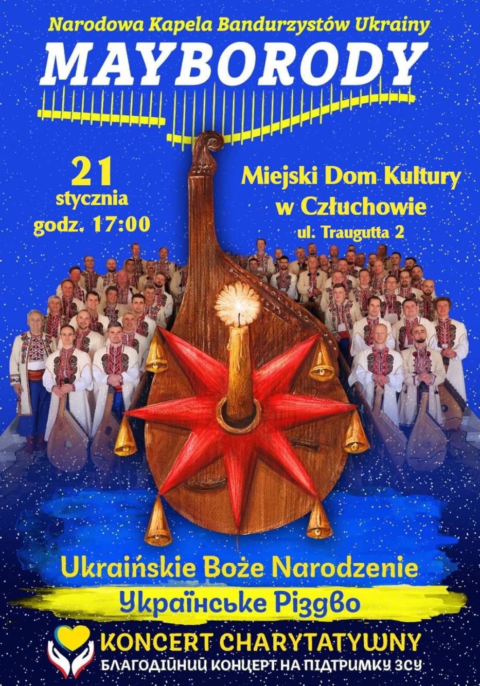 Koncert Narodowej Kapeli Bandurzystów Ukrainy w Człuchowie