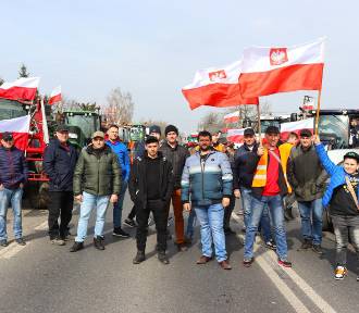 Trwa wielki protest rolników w powiecie łęczyckim. 