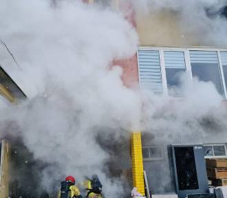 Pożar budynku w Starogardzie Gdańskim 