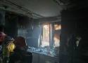 Pożar domu w Psarskiem. Ogień pojawił się w kuchni. Strażacy udzielili pomocy psu, który podtruł się dymem
