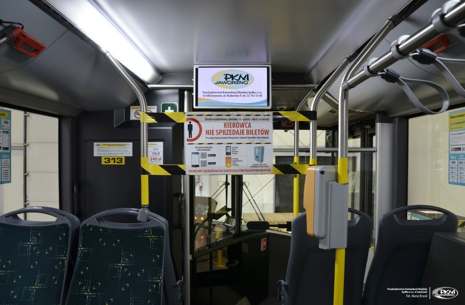 W autobusach wydzielono strefy dla kierowców