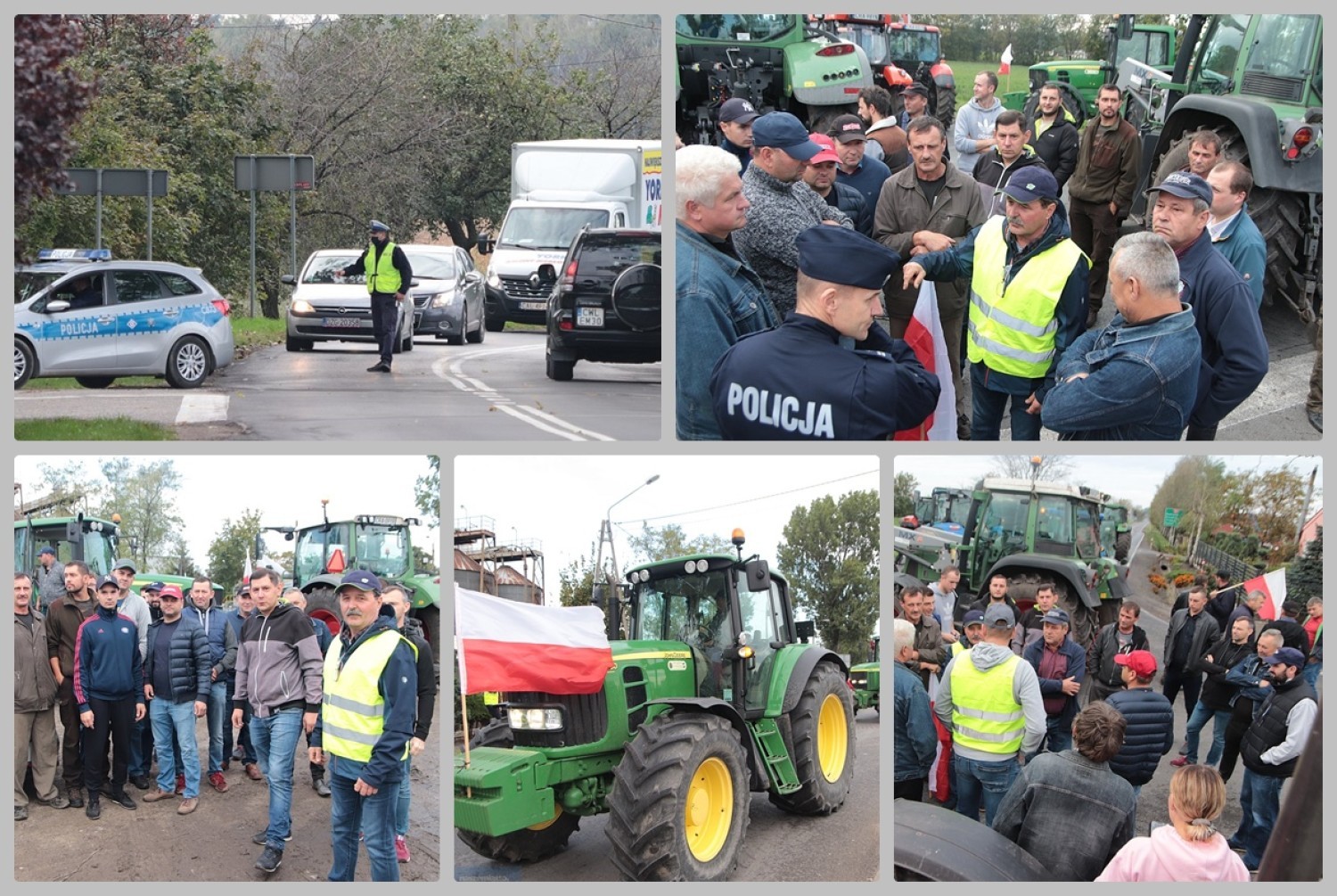 Protest rolników i blokada drogi krajowej 62, Osięciny, powiat Radziejów
