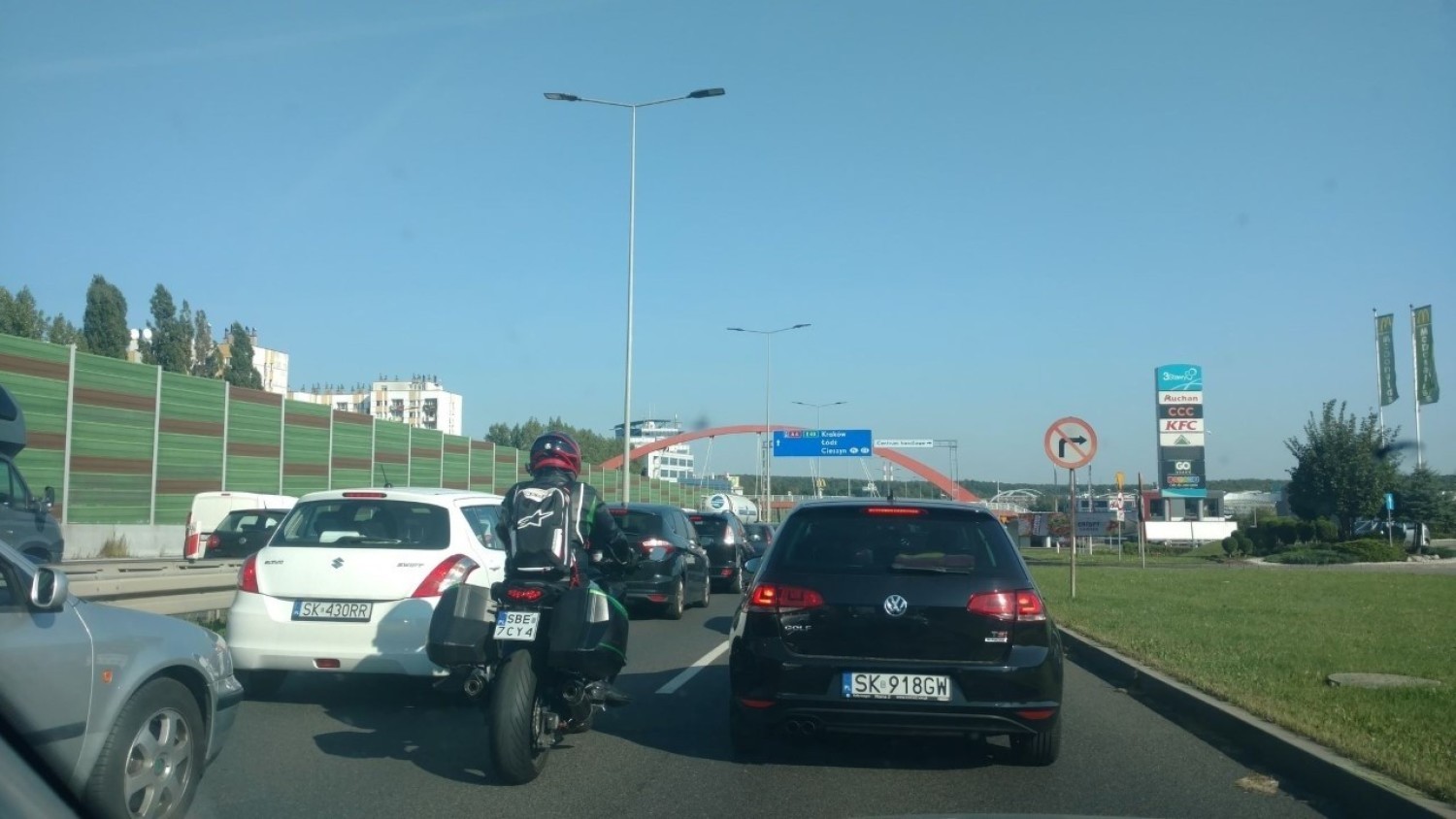 Korek na A4 w Katowicach 15 września 2020 r