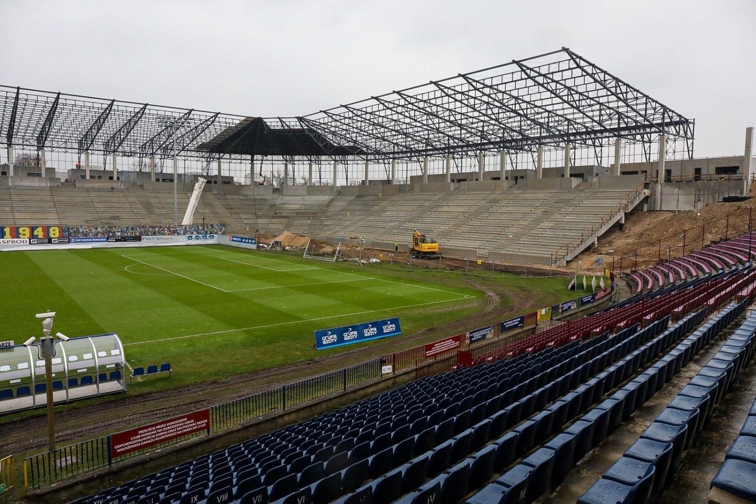 Budowa stadionu Pogoni Szczecin - 6 marca 2020 r