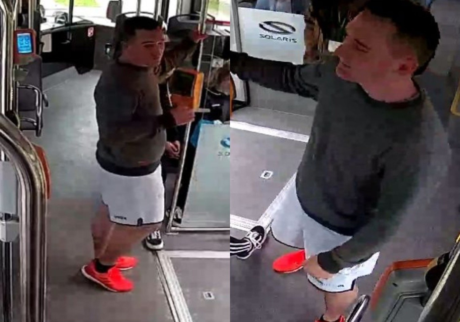 Ten mężczyzna jest poszukiwany w sprawie szamotaniny i przepychanki z kontrolerem biletów w autobusie z Poznania do Suchego Lasu