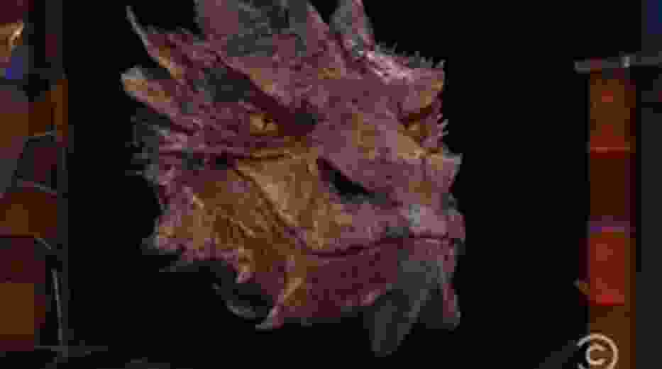 Smaug pojawił się w studio Stephena Colberta