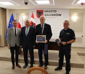 Zambrów podziękował fundatorom sztandaru Komendy Powiatowej Policji 