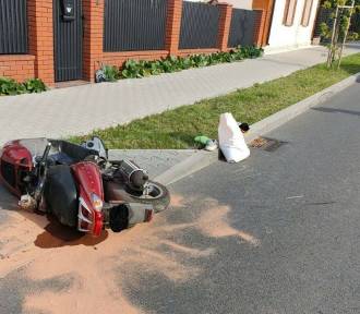 Groźny wypadek w Radomiu. 50-letni motorowerzysta trafił do szpitala