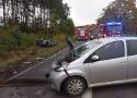 Wypadek dwóch samochodów osobowych na drodze wojewódzkiej 302 w okolicach skrzyżowania na Chrośnice