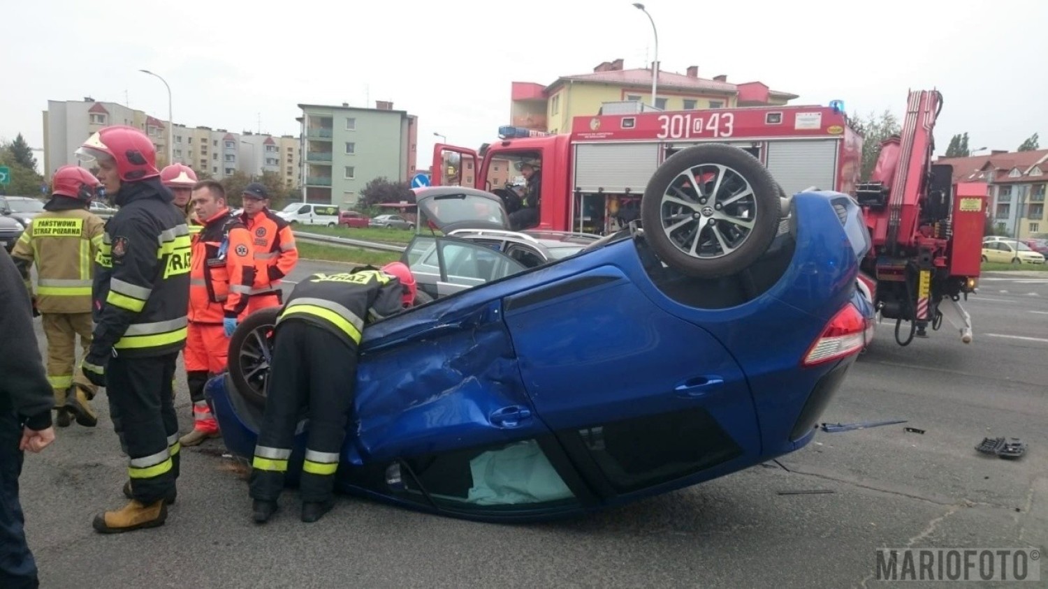 Do groźnie wyglądającej kolizji dwóch samochodów osobowych na ul