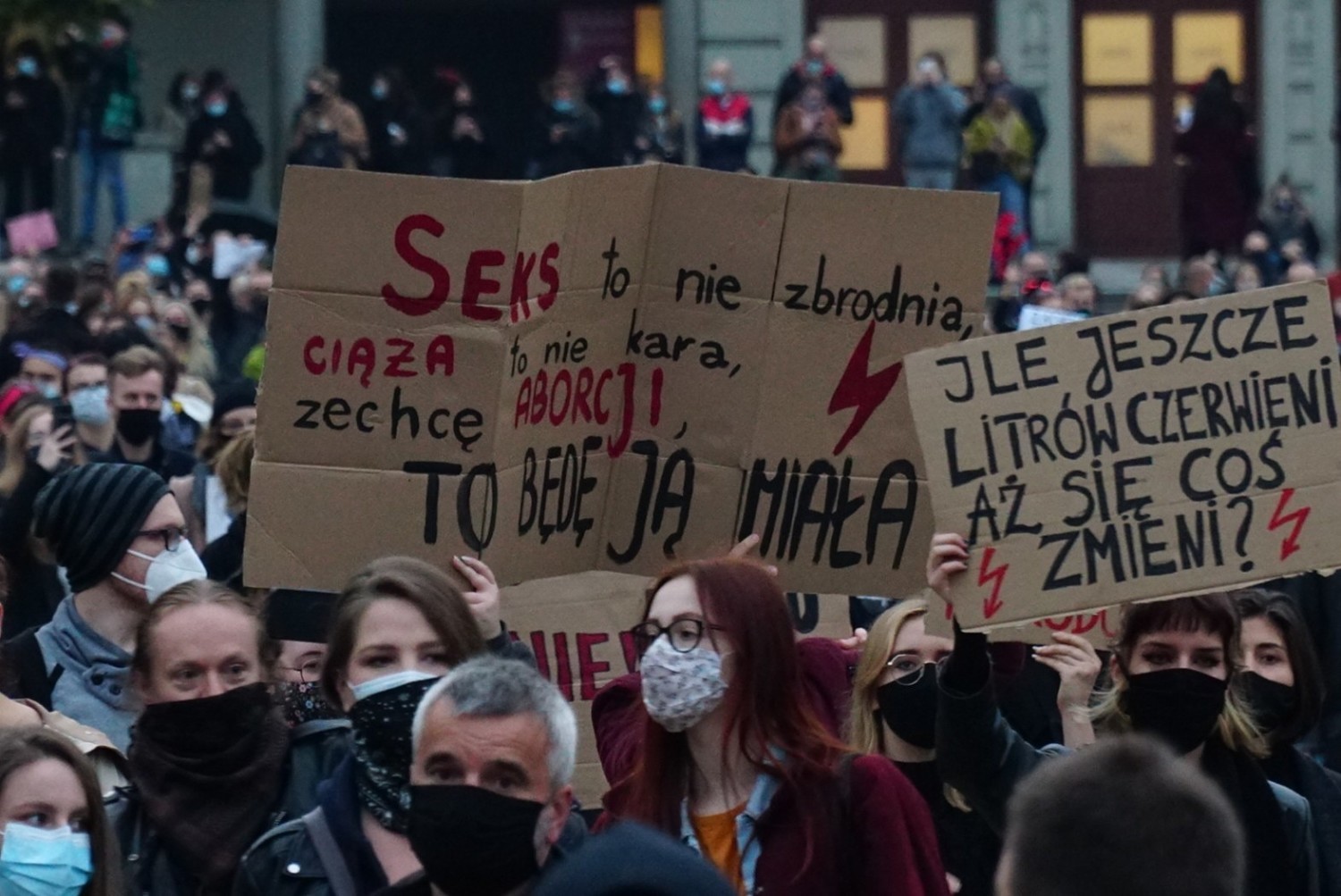 Protest przeciwko zakazowi aborcji w Poznaniu