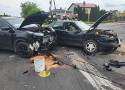 Wypadek w Mniszkowie na DK12 w powiecie opoczyńskim. Na skrzyżowaniu kierowca nie ustąpił pierwszeństwa przejazdu. ZDJĘCIA
