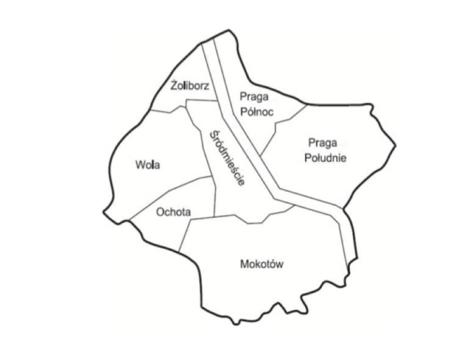 Podział administracyjny gminy Warszawa Centrum w latach 1994–2002